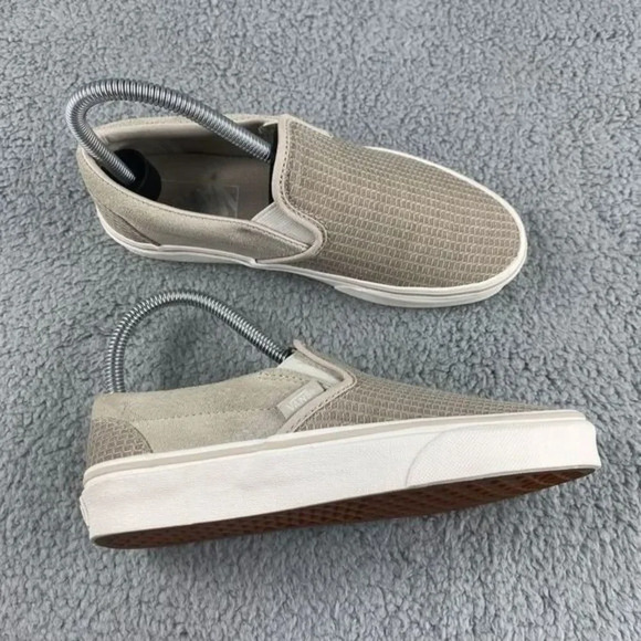VANS SNEAKERS Classic Slip-On Suede Taupe‎ Embossed - Picture 12 of 12